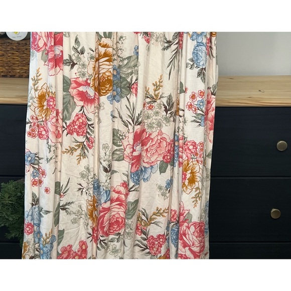 Torrid Plus Size Maxi Challis Ruffle Strap Tiered Dress in Lush Floral Dew - Picture 8 of 11